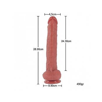 Yeni Nesil Byk Boy 29cm Realistik Takma Dildo