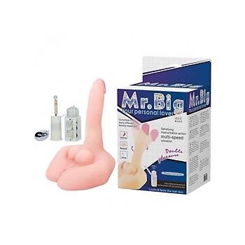 Oynar Bal Titreimli Sesli ift Girili 21cm Vibratr ve Masturbatr