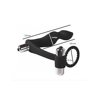 ift Motorlu Penis Halkas ve Prostat Vibratr