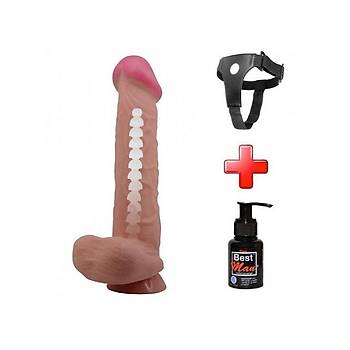 Kkrdak Yapl ift Katmanl Gereki 26cm Kemerli Penis