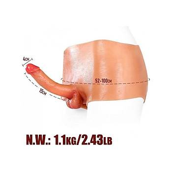 Giyilebilir i Dolu Realistik 15cm Orjinal Klotlu Dildo