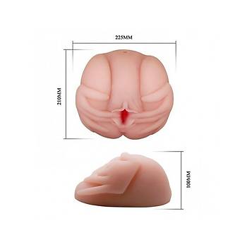 Lifelike 2 levli Suni Vajina ve Anal Ttitreimli Masturbatr