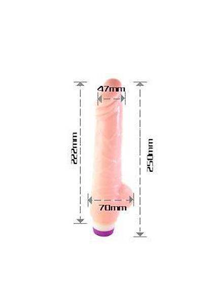 Testisli 25cm Uzun Vibratr Penis
