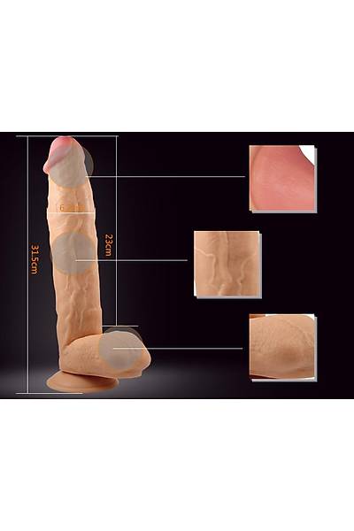 Vantuzlu Extra Large Realistic Penis 31.5cm