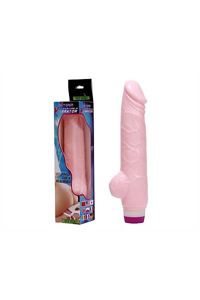 Testisli 25cm Uzun Vibratr Penis