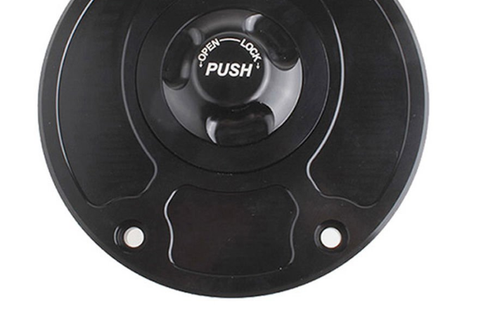 Kawasaki ZX-6R-10R-Z750-Z800-Z900 Cnc Benzin Depo Kapak Siyah