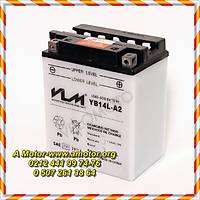 106-202	 VLM AK YB14L-A2 KAWASAKI KLR 650 / TENGAI STANDART BEYAZ ASD YANINDA, 6 AY GARANTL VLM AK, VLM MOTORSKLET AKLER