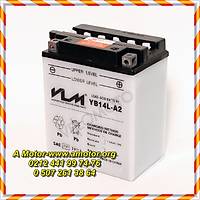 106-202	 VLM AK YB14L-A2 TRIUMPH 900 TIGER  STANDART BEYAZ ASD YANINDA, 6 AY GARANTL VLM AK, VLM MOTORSKLET AKLER