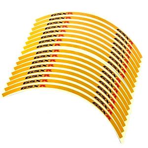 18''  gsxr  Motor jant serit sticker / cikartma reflektorlu sari