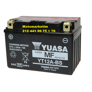 Yuasa YT12A-BS ak� bak�m gerektirmeyen japon ak�s� 2 YIL GARANT�L�