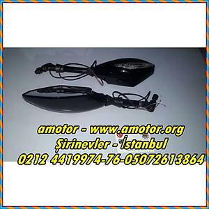 Honda Cb 650F Sinyalli Ayna Tak�m�, Cb 650 f Aksesuar Ayna Sinyalli, Sinyalli Ayna Honda 