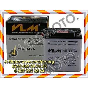 VLM AK� YB12AL-A motosiklet ak�s� Sulu beyaz ak� asidi yan�nda 