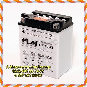 106-202	 VLM AK� YB14L-A2 KAWASAKI ZZR 1100 STANDART BEYAZ AS�D� YANINDA, 6 AY GARANT�L� VLM AK�, VLM MOTORS�KLET AK�LER�
