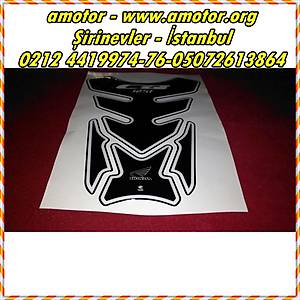 Honda Cb 125F Black White �zel Tank Pad, Cb 125 Sticker Aksesuar 