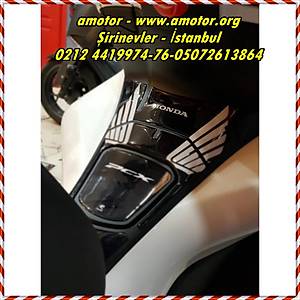 Honda Pcx 125 2018/19 �zel Tank Pad Black White