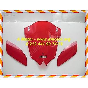 08-14 YAMAHA YZF R6 CAM VE LENS TAKIMI ZEUS KIRMIZI, �N CAM S�PERL�K