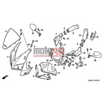 Honda cbr 600rr kafa alt panzot 03-06 600rr 05-06 panzot 