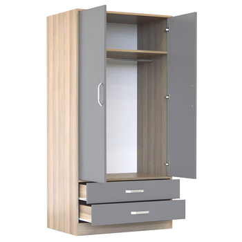 ELB102-2DC Elbise Dolab ki Kapak D ekmeceli 58x90x180