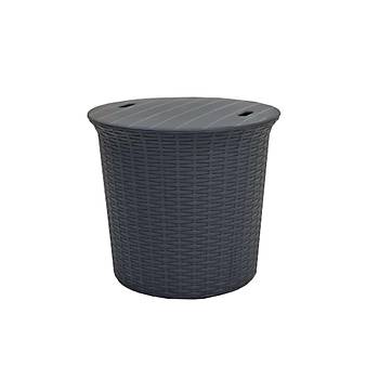 Bistro Rattan Flat Sandkl Sehpa Antrasit