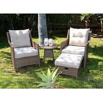 Rimini Bistro Set Bej Renk