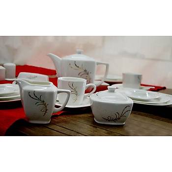 MY50296 My House Kahvalt Takm Floral Altn 54 Para