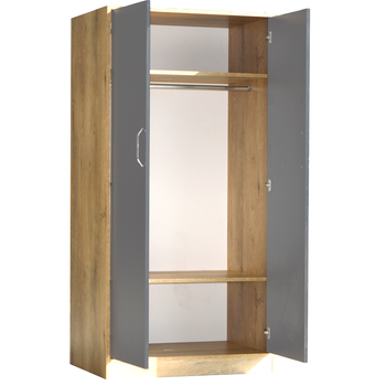 ELB101-2 Elbise Dolab ki Kapak 58x90x180