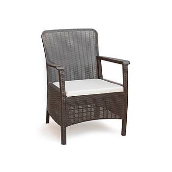 Orlando Bistro Set - Orlando Rainbow Rattan Minderli Koltuk Antrasit + Bistro Sehpa, 1+1+S