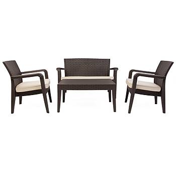 Alaska kili Kahve Set, Minderli, 2+1+1+S