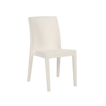 Siena Rainbow Rattan Kolsuz Sandalye Beyaz