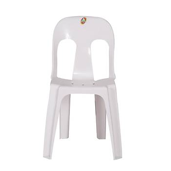 Defne Plastik Kolsuz Sandalye, Beyaz