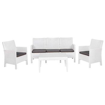 Nova l Beyaz Set, Minderli, 3+1+1+S