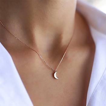 Hilal Ay Kolye  22 Ayar Altn Kaplama Gold 925 Ayar Gm Zincirli Kolye