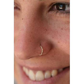 Gümüş Halka Burma Sarmal Hızma Burun Piercing Nose Ring