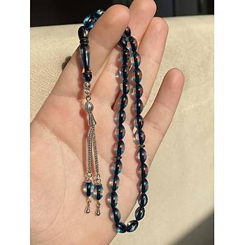 ift Renkli Parlament Mavisi Srmeli Kehribar Tesbih Metal Pskll Misbah Misbaha Rosary Zikr