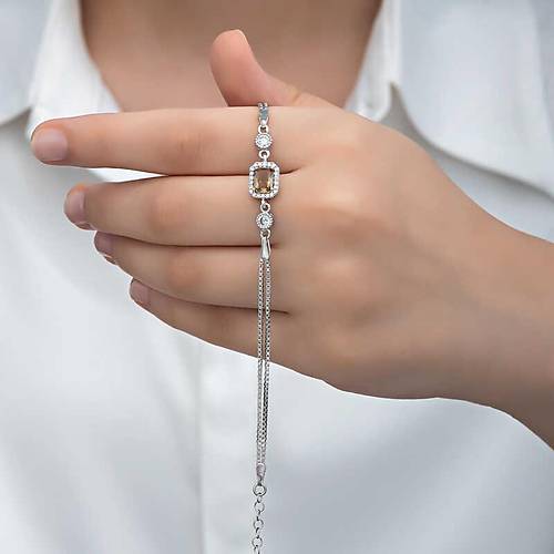 G�m�� Kare Zultanit Ta�l� Kad�n Bileklik