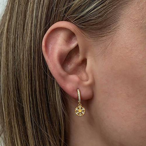 G�m�� Sallant�l� Gold Kar Tanesi Kad�n K�pe