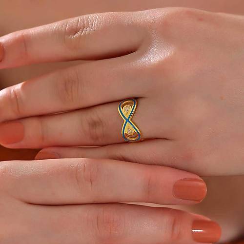 G�m�� Gold Zirkon Ta�l� Sonsuzluk Kad�n Y�z�k