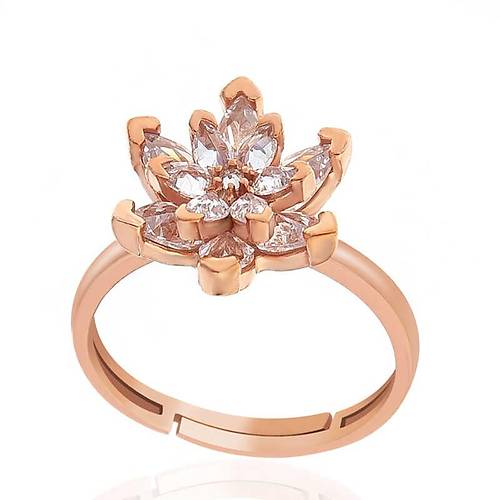 Gm Rose Beyaz Tal Lotus iei Kadn Yzk