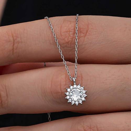 G�m�� Minimal Yuvarlak Anturaj Kad�n Kolye