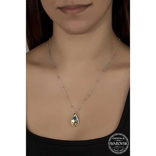 Swarovski Crystal Tal Top Zincir Damla Gm Kadn Kolye
