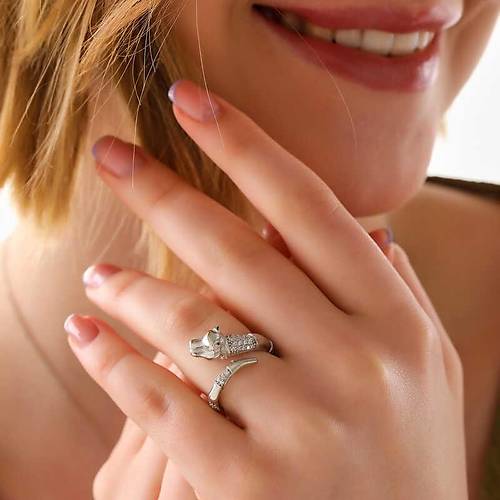 G�m�� Ayarlanabilen Kaplan Fig�rl� Kad�n Y�z�k