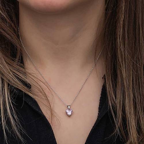 Gm Pembe Tal Kalpli Kadn Kolye