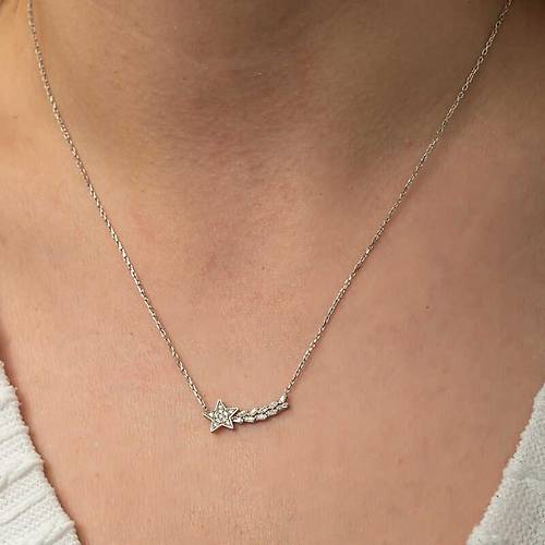 G�m�� Kayan Y�ld�z Kad�n Kolye