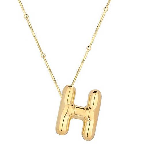 Gm Gold Balon H Harfi Kadn Kolye