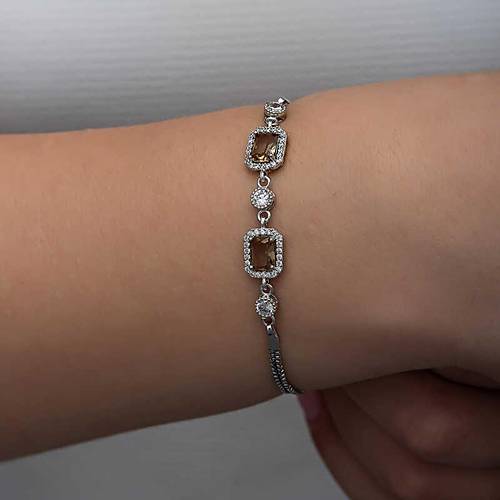 G�m�� Kare Zultanit Ta�l� Kad�n Bileklik