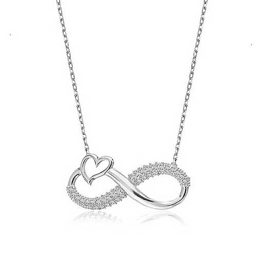 G�m�� Kalpli Sonsuzluk Bayan Kolye