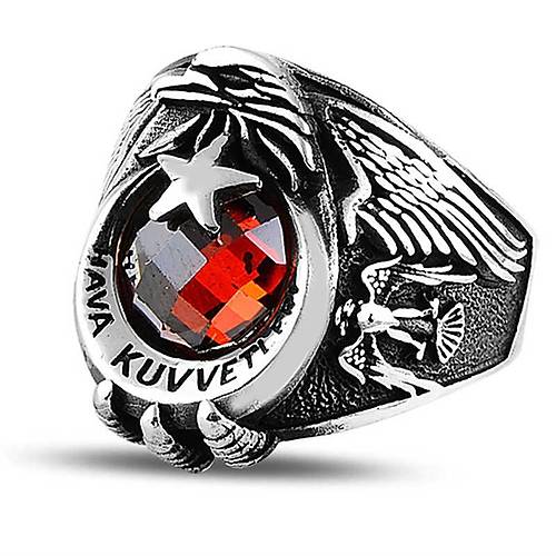 G�m�� Ayy�ld�z Hava Kuvvetleri K�rm�z� Ta�l� Erkek Y�z�k