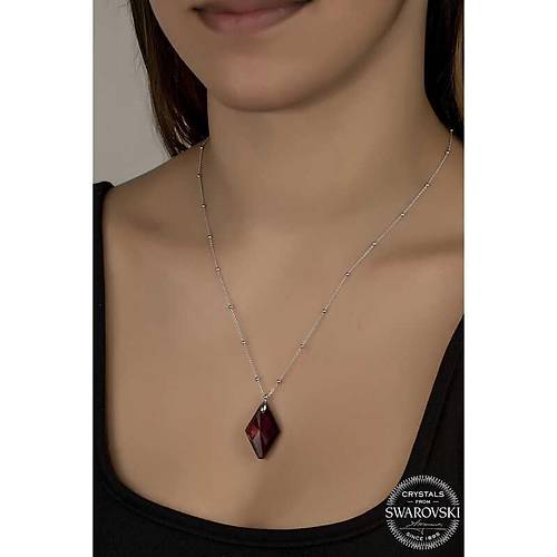 Swarovski Crystal Ta�l� Ametist Top Zincir G�m�� Kad�n Kolye 