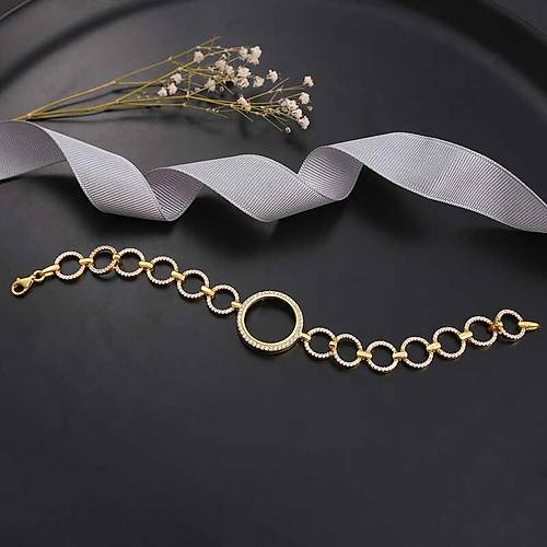 G�m�� �eyrek Tak�labilen Alt�n Kaplama Kad�n Bileklik