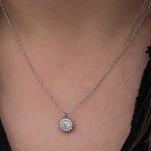 G�m�� Minimal Yuvarlak Anturaj Kad�n Kolye